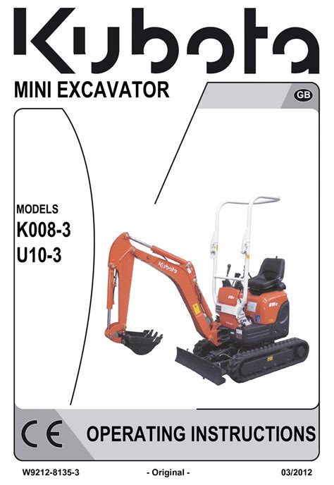 kubota k008 3 mini excavator|kubota k008 manual.